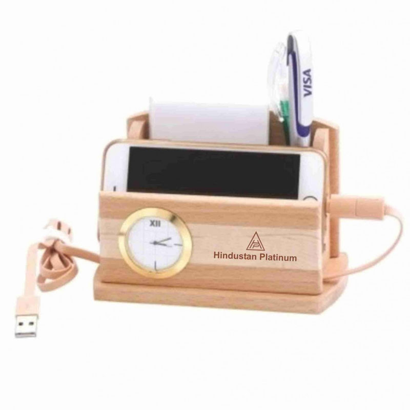 Wooden Desktop Charging Station